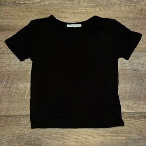 Black little crop shirt